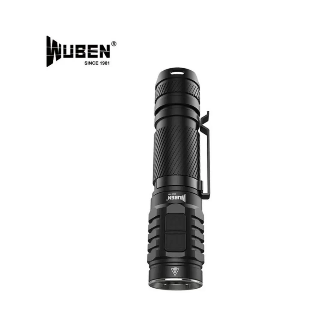 

WUBEN Tactical LED Flashlight 1300 Lumen Double Side Switch USB Rechargeable 18650 Waterproof IPX8 Torch Cree XP-G3 led Light