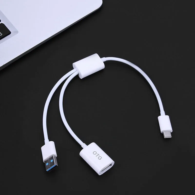2-в-1 Type-C папа к USB 3 1 Мужской Женский OTG кабель для зарядки данных провод HSJ-19 |