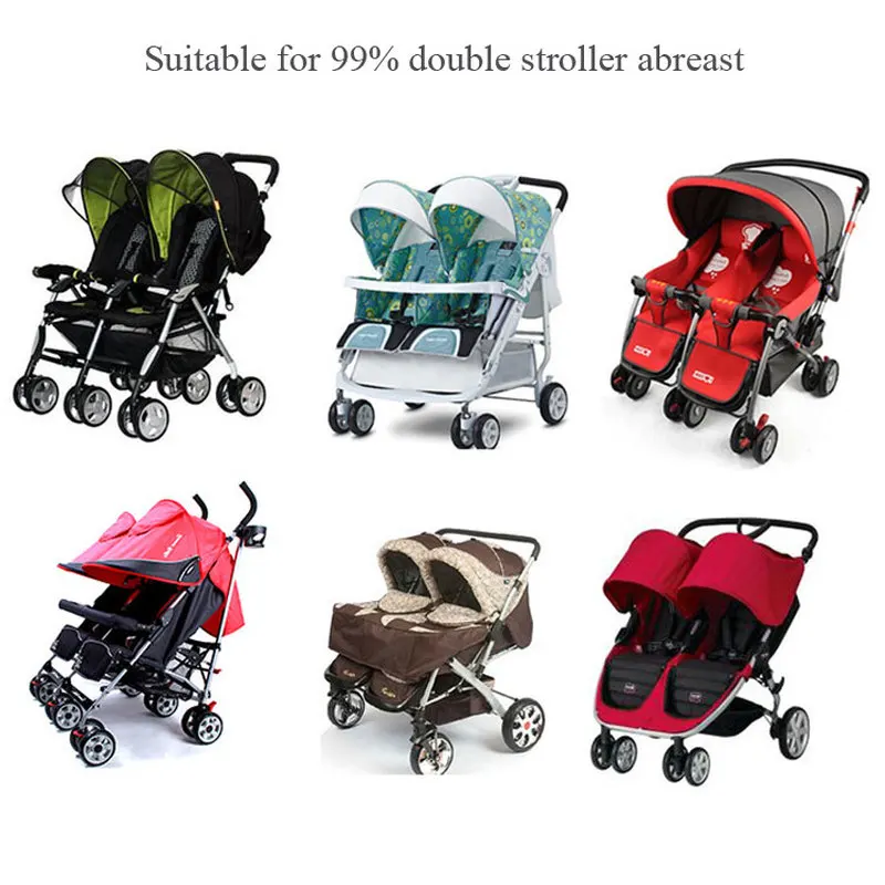 Universal Twin Stroller Rain Cover Side By Twins Baby Trolley Car Dust Proof Double | Мать и ребенок