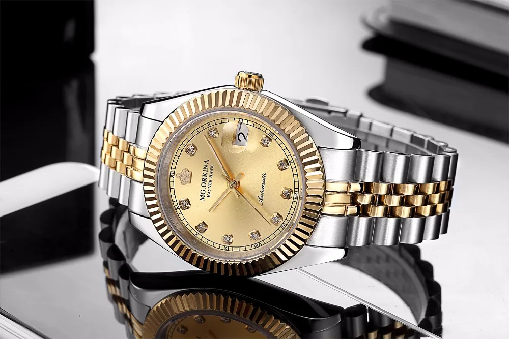 Мужские часы Orkina Роскошные автоматические механические от известного топ бренда