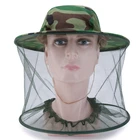 Камуфляжная шляпа для рыбалки для защиты от насекомых, противомоскитная сетка