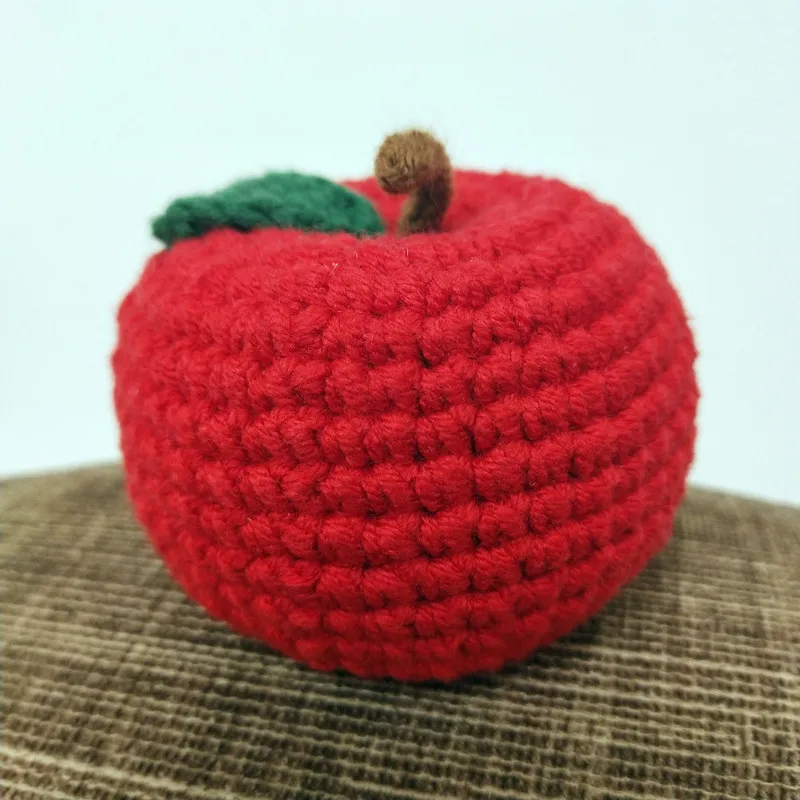 Красное яблоко ручной работы Вязание крючком DIY ремесло Рождество подарок для