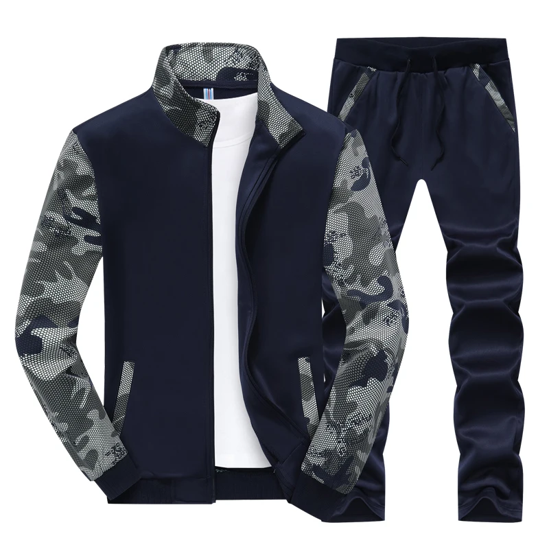 Puza Sportwear Suit Men's tracksuit winter warm sweatpants Track suits mens Camouflage Army Casual 4XL sets | Мужская одежда
