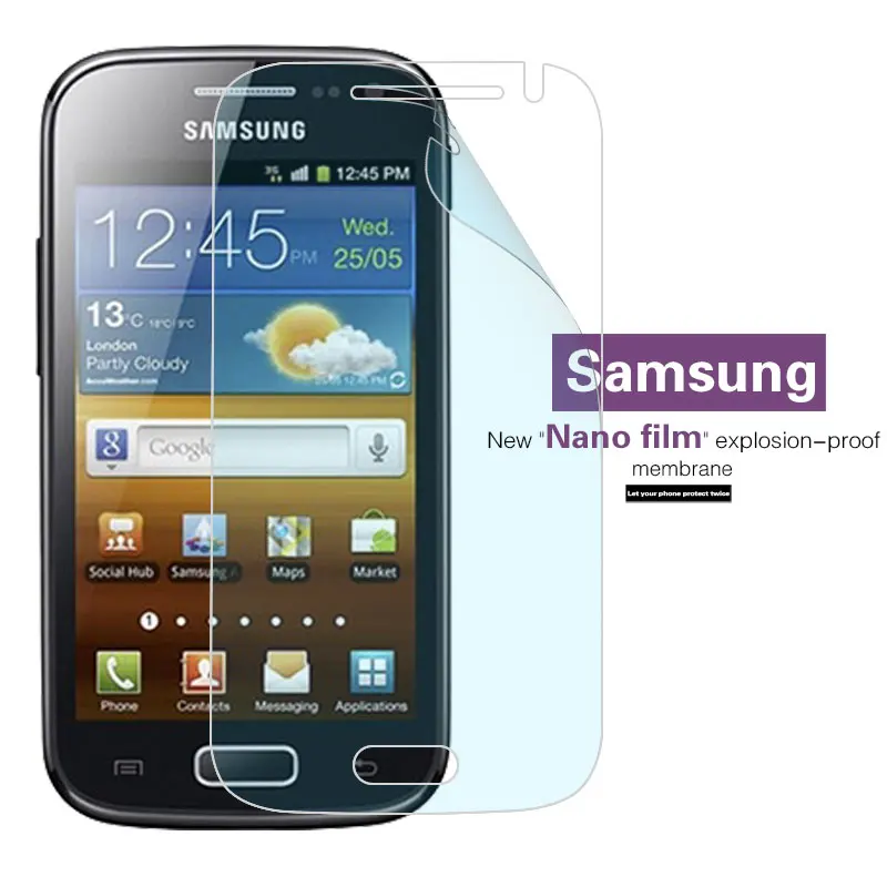 Взрывозащищенная нано мягкая пленка для Samsung Galaxy Ace 2 II 3 4 Duos Plus Style LTE I8160 Защитная