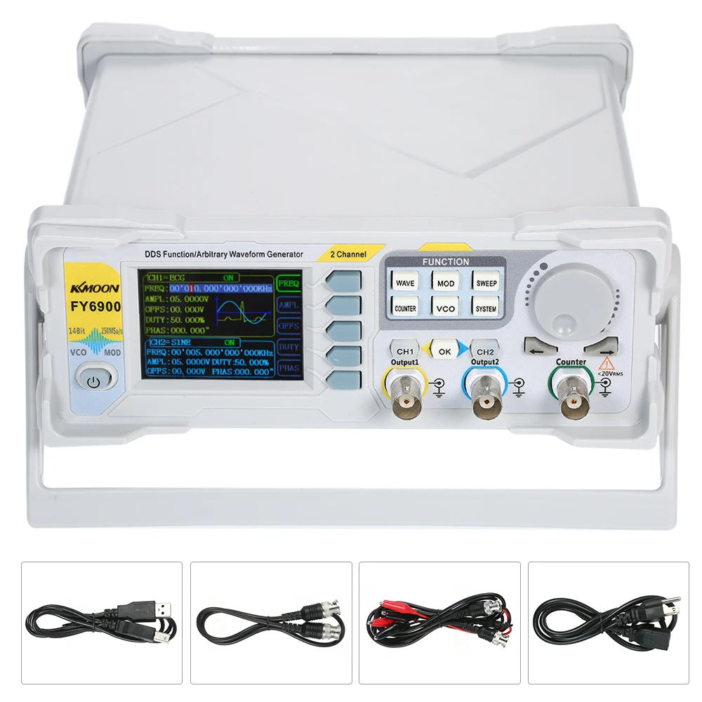 20MHz цифровой DDS Dual-канальный сигнал генератор Функция генератор сигналов произвольной формы генератор импульсов 250MSa/s Частотомер