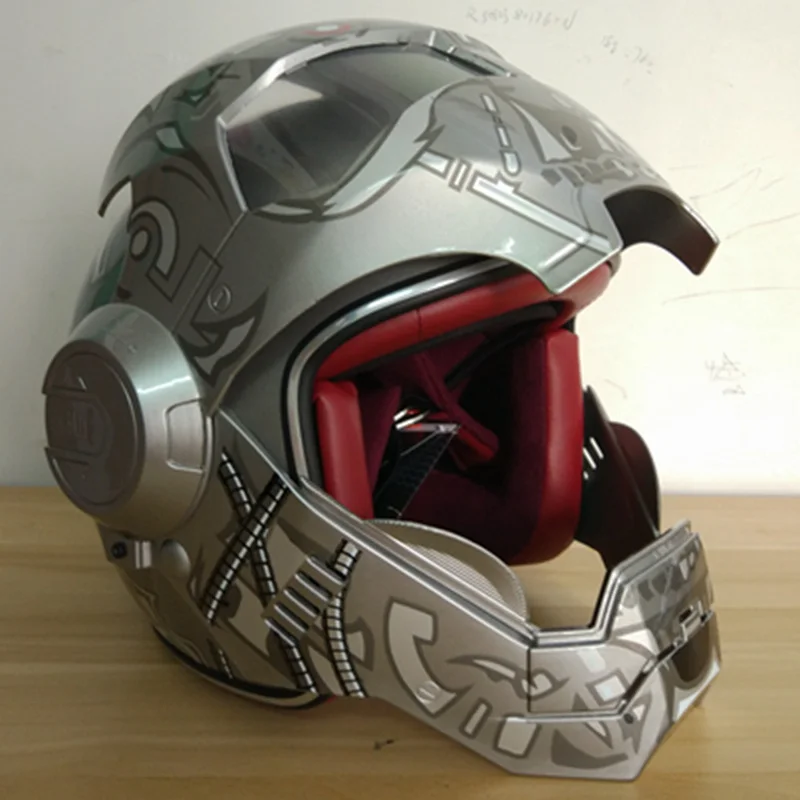 

Masei ABS Terminator Gray Mens womens IRONMAN Iron Man helmet motorcycle helmet half helmet open face helmet casque
