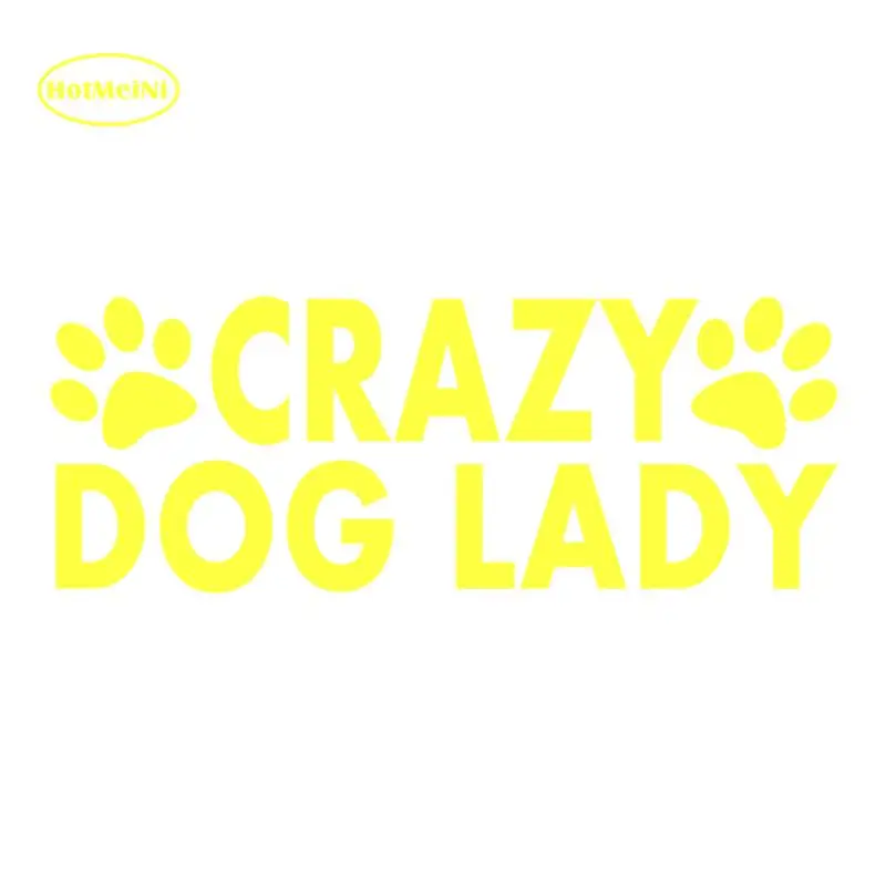 HotMeiNi Crazy Dog Lady Funny JDM Stickers Heart Puppies Pet Breeders Animal Decal Vinyl Car Window Door Fuel Tank Cap Laptop | Автомобили