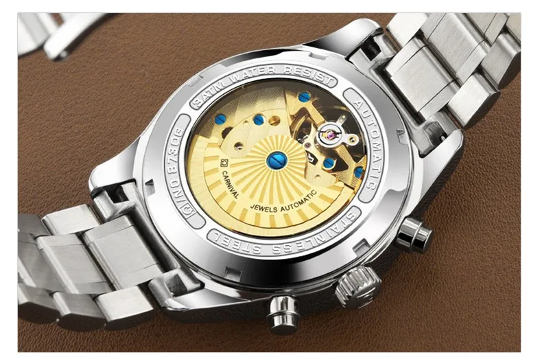 

2019 Tourbillon Stainless Steel Waterproof Mens Skeleton Watches Top Brand Luxury Automatic Mechanical Male Calendar Wrist Watch