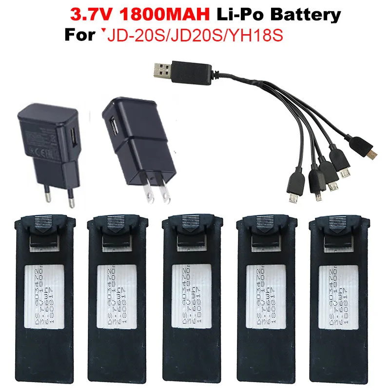 JD20S 3 7 V 1800mAh литий полимерная батарея аккумуляторная для селфи Дрон Мультикоптер