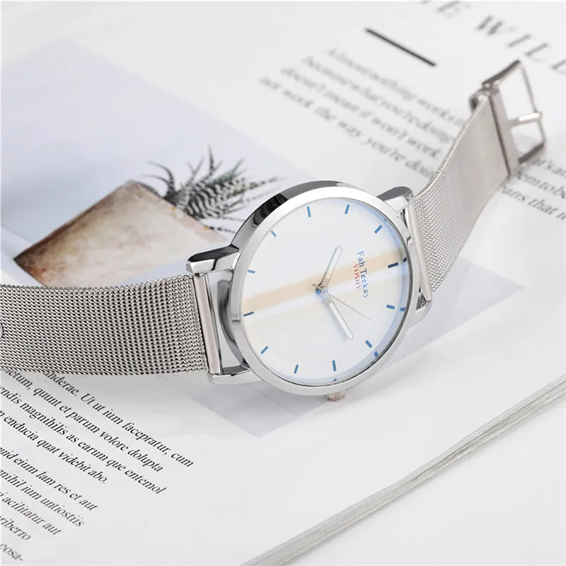 

Classic Fashion Men's Quartz Watches Male Clock Business Watch Temperament Without Digital Scale Mesh Belt Men WristWatch A4