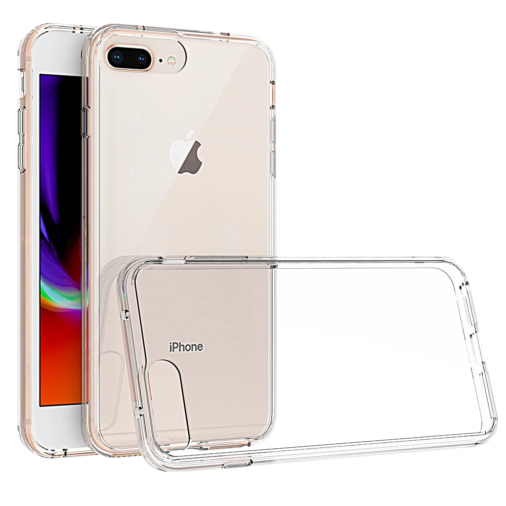 Чехол Phenvel crystal bumper для iphone 7 plus iphone7 TPU+ PC прозрачный защитный чехол для iphone 8 plus iphone 8