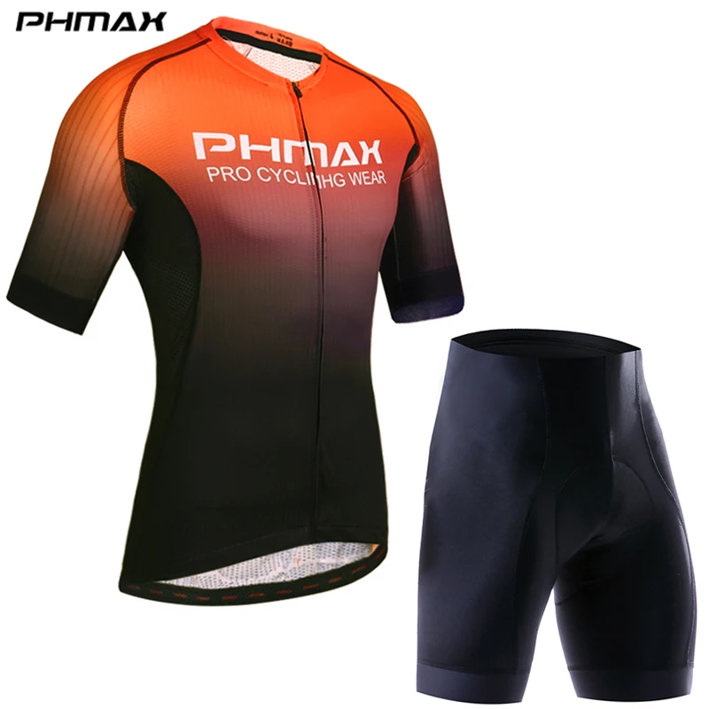 Cycling Set 01 PHMAX Pro велосипедная одежда, мужская велосипедная одежда, велосипедная одежда, дышащая, анти-УФ, велосипедная одежда, короткий рукав, Велоспорт, Джерси, набор для мужчин - Цвет: Cycling Set 01