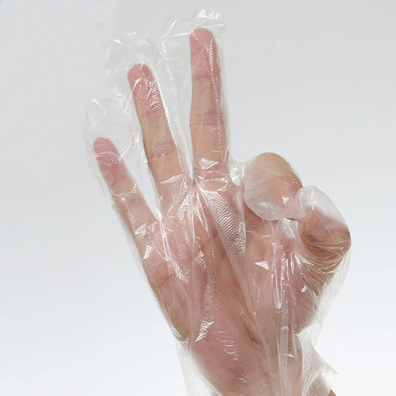 100 шт./лот Экологичный Одноразовые перчатки PE сад бытовой Ресторан барбекю