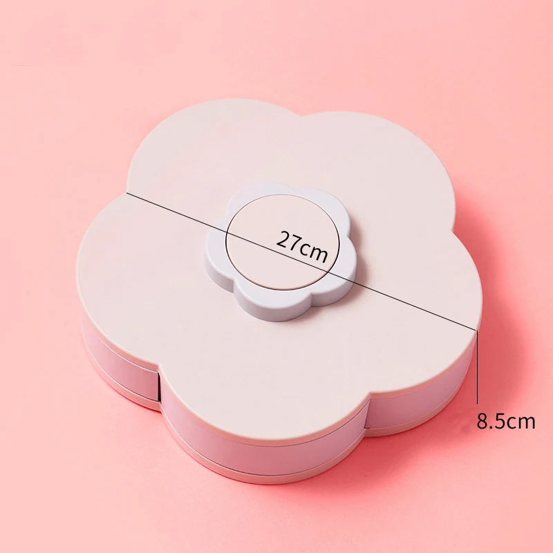 

Creative Candy Storage Box Rotating Plastic Snacks Storage Cases Household Makeup Jewelry Storage Organizer cosmetic organizer