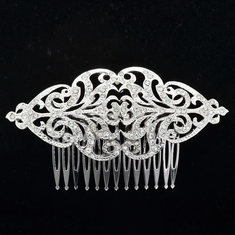 Свадебные заколки для волос ювелирные изделия стразы цветок расческа свадебные