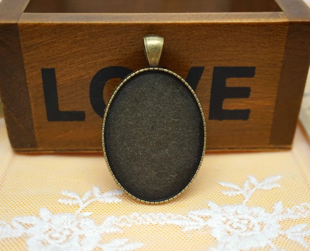 Овальные металлические кабошоны 2 шт./лот внутренний размер 30 мм x 40 основа для