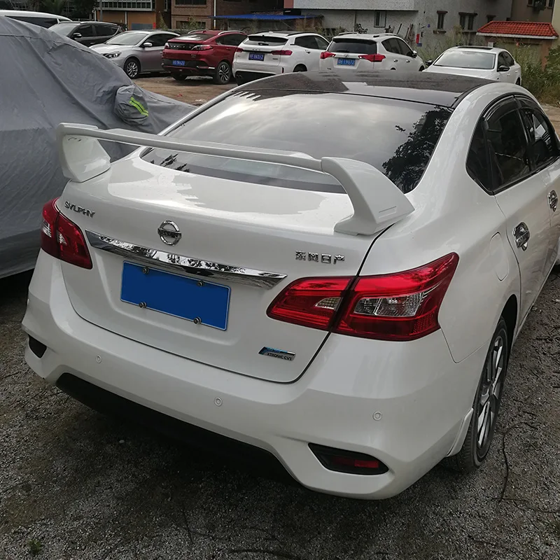 Для Nissan Sentra 2012 2016 высокого качества ABS спойлер из материала задний на багажник