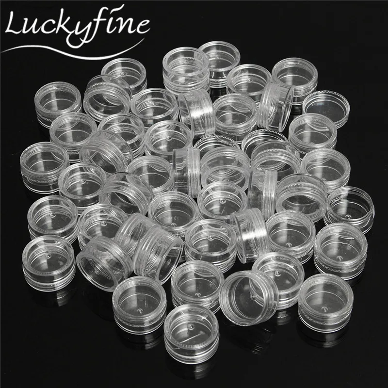 50 шт. пустая банка для косметики контейнер макияжа и крема лица пластиковая