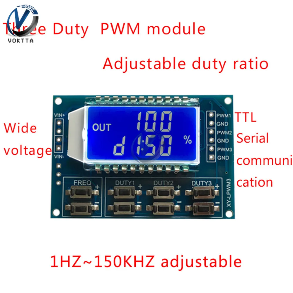3 способа частотомер генератор сигналов Модуль 1Hz-150 кГц рабочий цикл PWM Генератор импульсных сигналов с ЖК-дисплей Дисплей