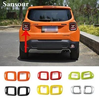 sansour abs car exterior rear taillight lamp cover decoration stickers accessories for jeep renegade 2015 up car styling
