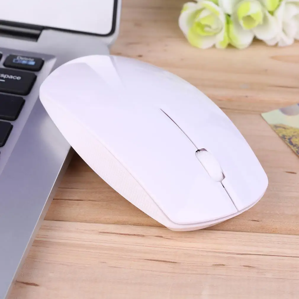 Горячая 2,4 г Wi Fi мышь USB беспроводной и мыши Компьютерные 10 м рабочее расстояние, очень тонкая мышь Рато для ПК Мышка для ноутбука