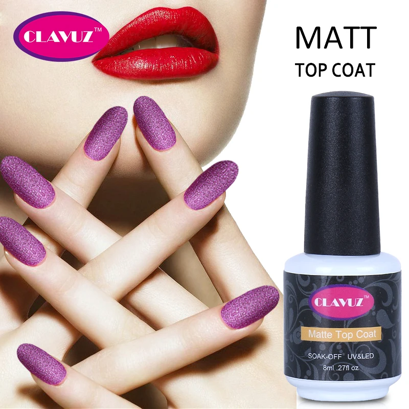 CLAVUZ очистки Matt верхнее пальто Праймер для ногтей гель Long Lasting Matte светодио дный УФ