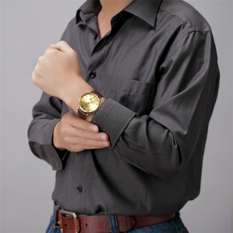 BELBI Men Watch Luxury Top Brand business Male Clock Quartz WristWatch Leisure Fashion Leather Quartz-Watch Relogios | Наручные часы