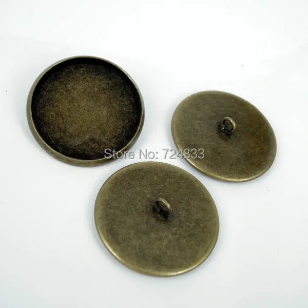 Пустая круглая изогнутая рамка с петлей назад кнопки основания кабошоны