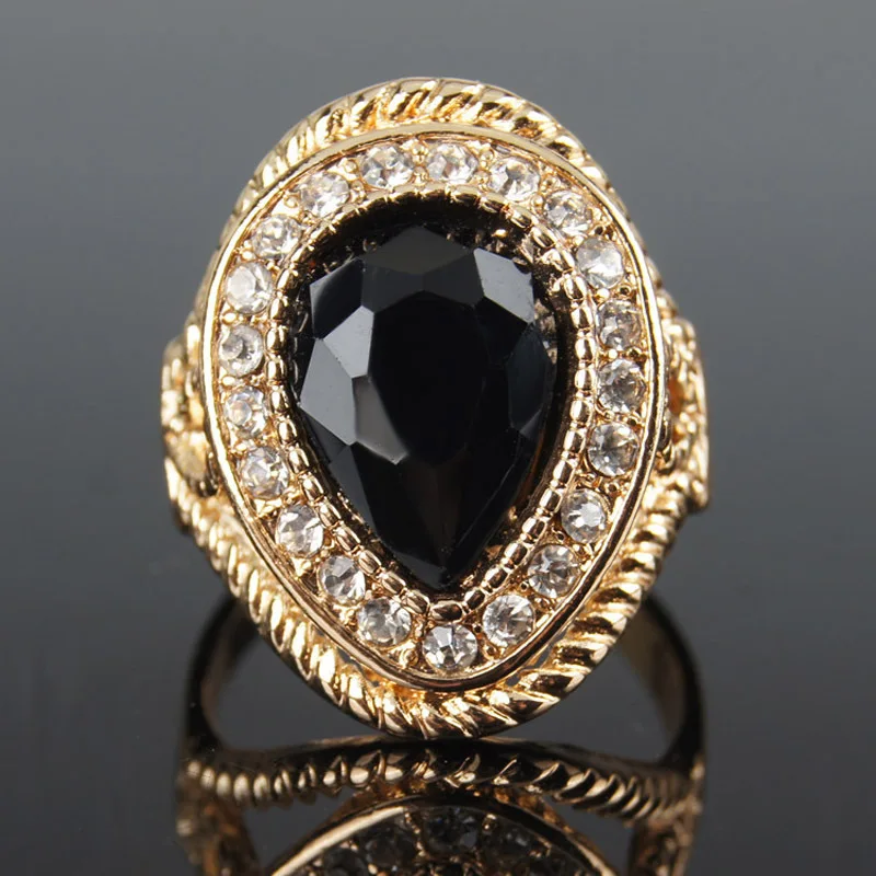 Новинка 2015 модное обручальное кольцо золотого цвета с зеленым камнем подарок