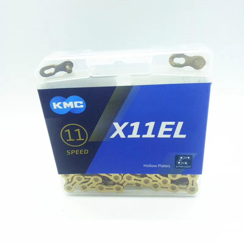 Велосипедная цепь KMC X11EL X11 116L 11 для скоростного велосипеда с волшебной кнопкой
