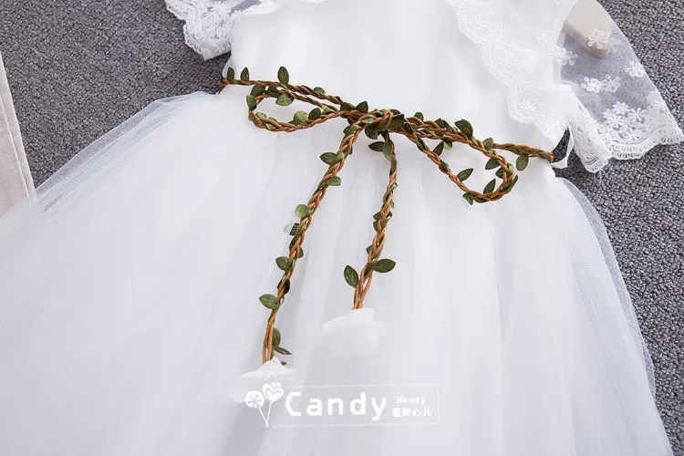 NIU D.DAN Princess Baby Girl White Dress Lace vestidos Enfant Robe Fille Elegant Toddler Ball Gown Clothing | Детская одежда и