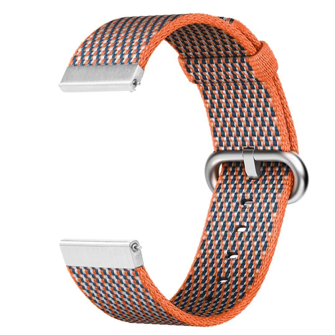 Orange lattice Модные Тканые нейлоновые часы ремешок петля ремешок для samsung Galaxy Watch 42 46 мм Красочные наручные часы ремешок для samsung спортивные ремешки - Цвет ремешка: Orange lattice
