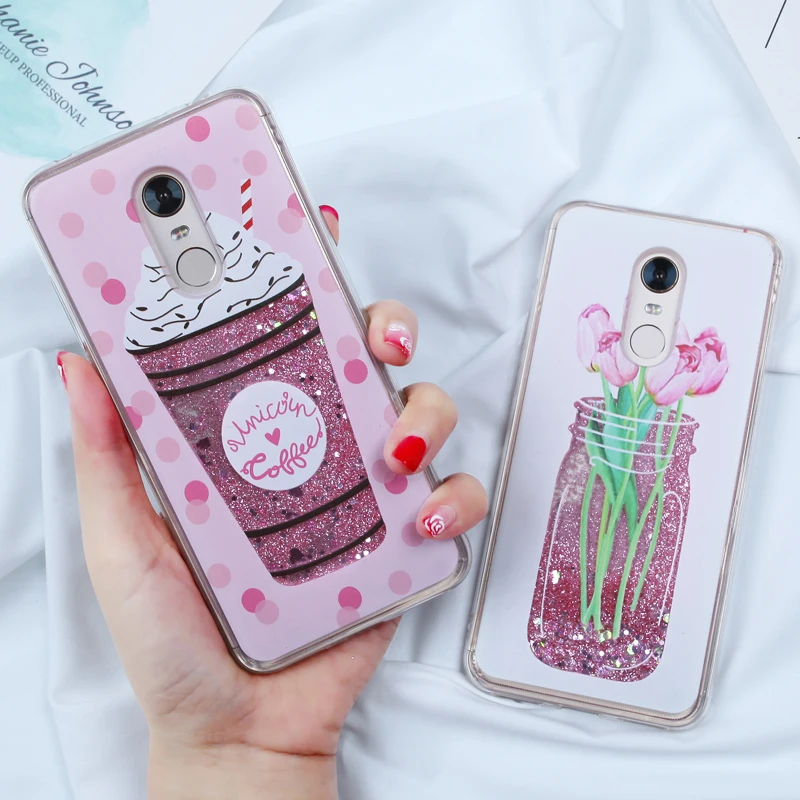 Case For Xiaomi Redmi 5 Plus Note 4X 4A 5A S2 Pro 6X Quicksand Liquid Glitter Dynamic Soft TPU Coque |
