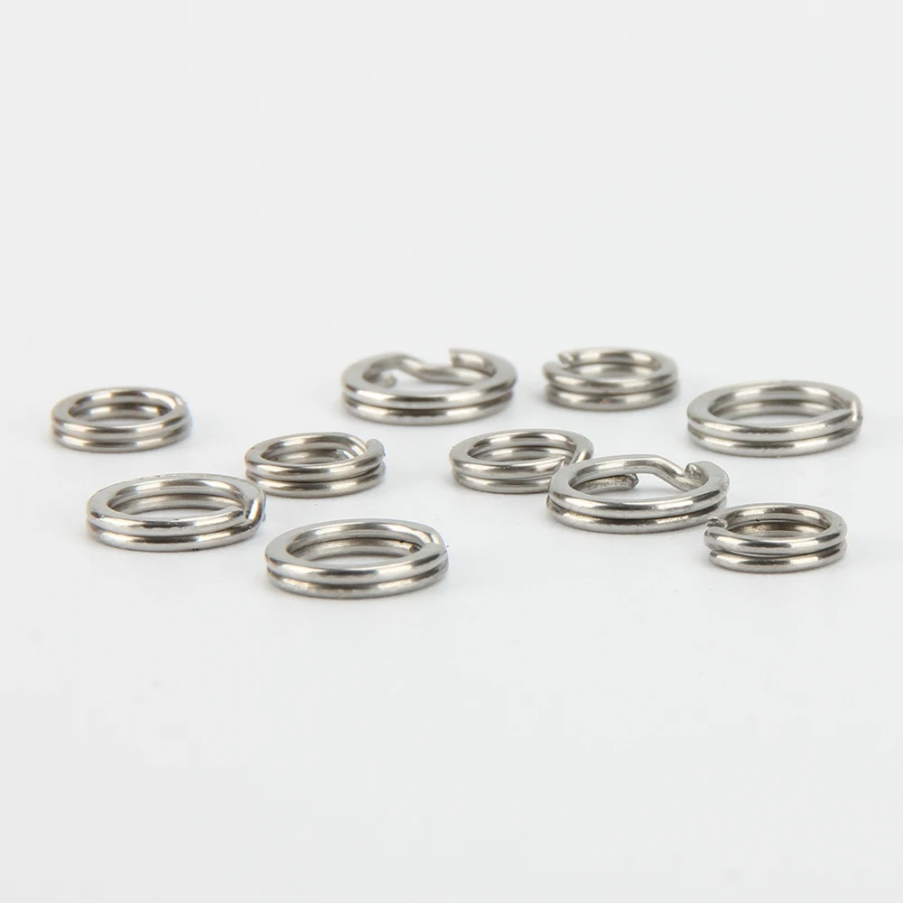 100 шт. плоские разделенные двойные кольца рыболовные соединители аксессуары 5 мм 7