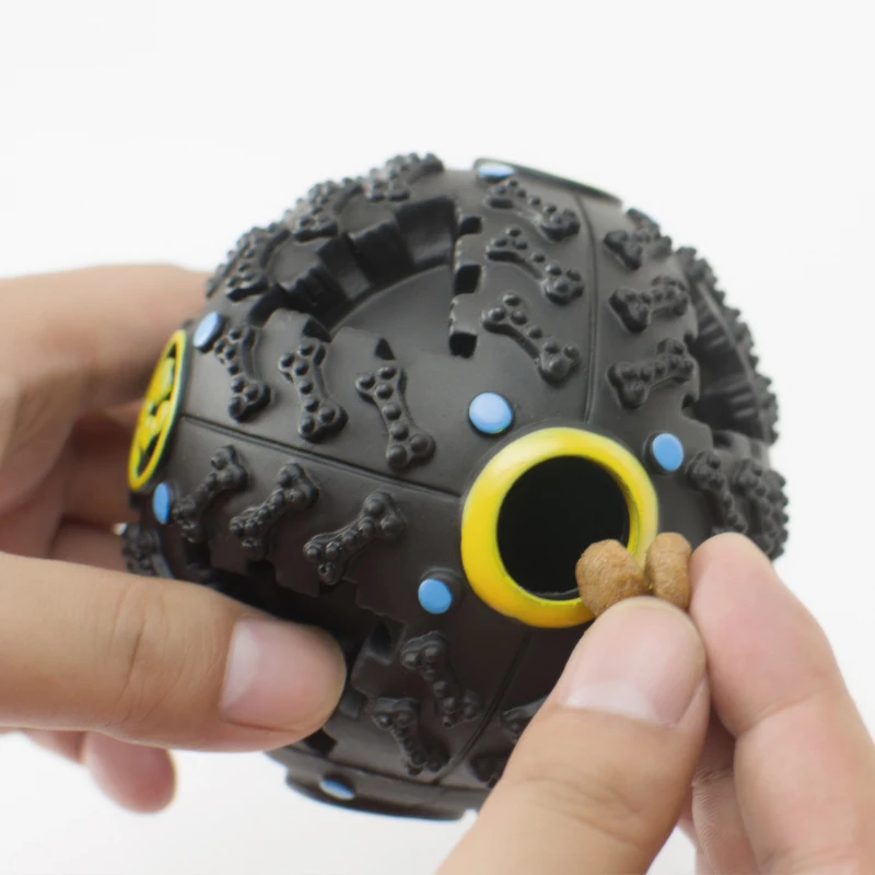 Собачка звук игрушка для домашних животных закуски еда утечка мяч маленьких