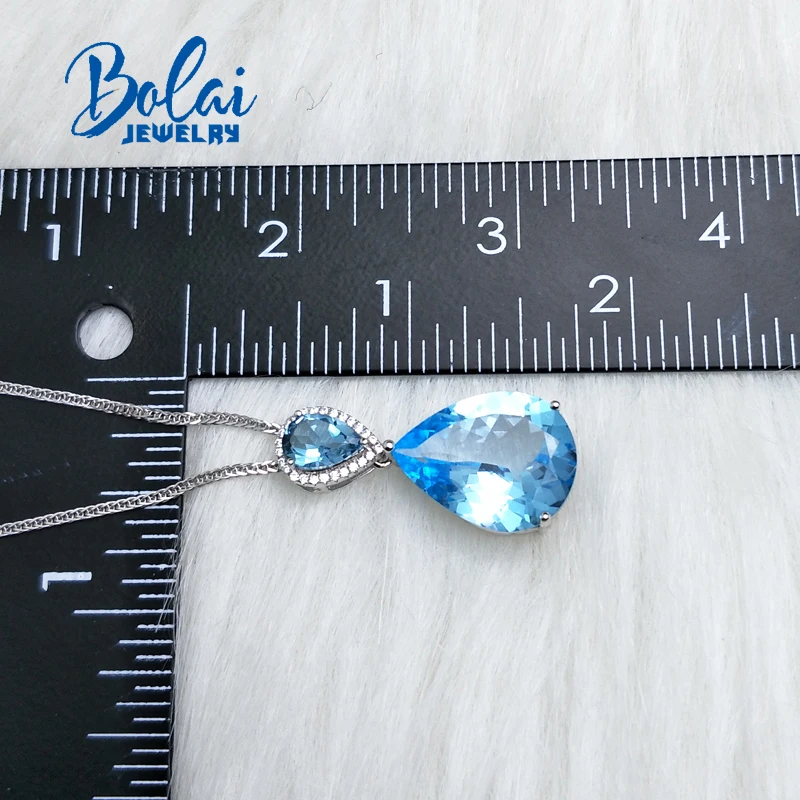 Bolaijewelry натуральный небесно голубой топаз драгоценный камень Груша 6*9 и 15*20 мм