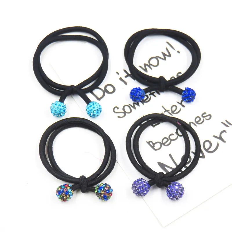 1PCS Novelty Shambala Ball Elastic Hair Bands For Girls Bohemian Headband Scrunchy Korean Fashion Kid Accessories Women |