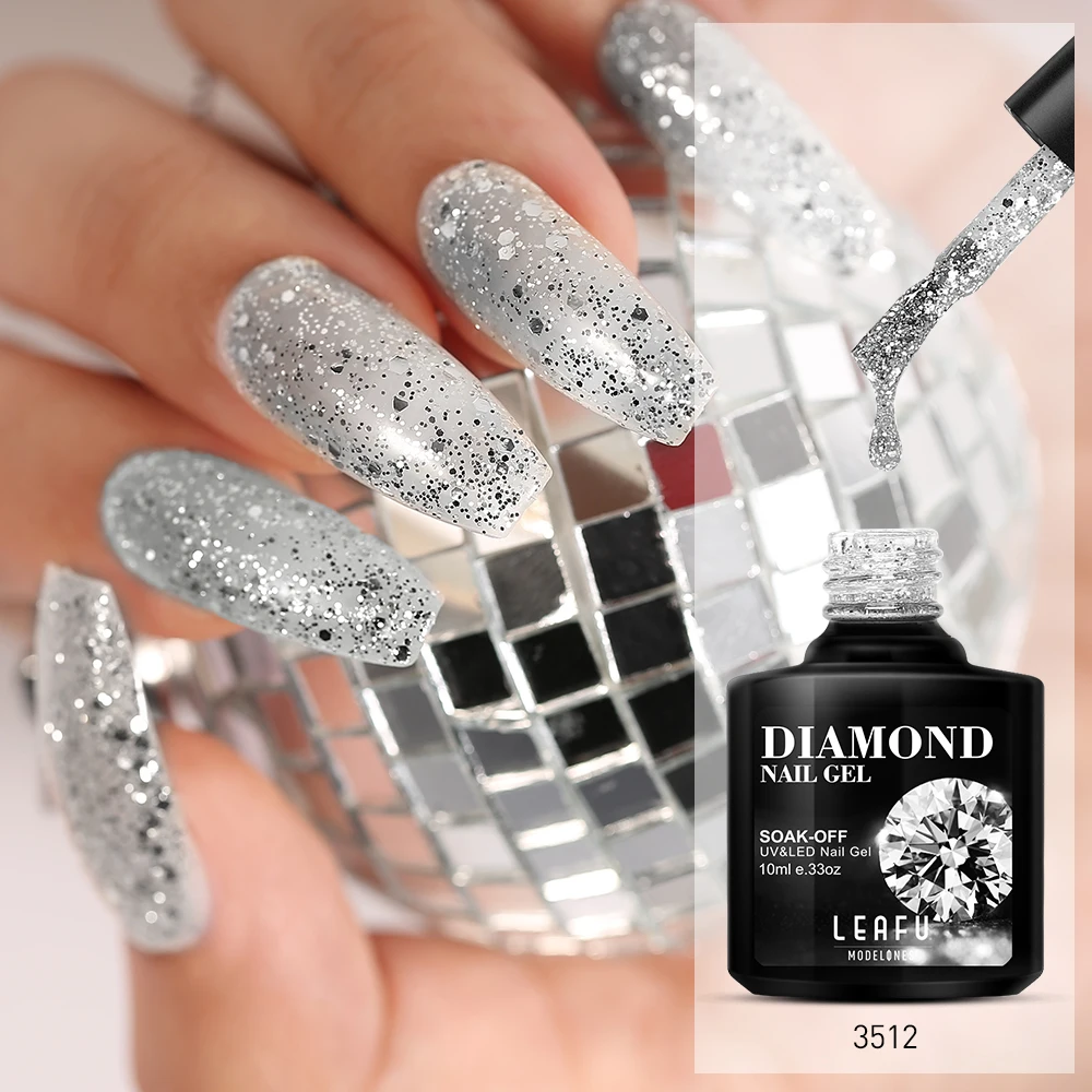 Modelones 6 шт./партия супер блестящий светодиодный Гель-лак впитывающийся лак для