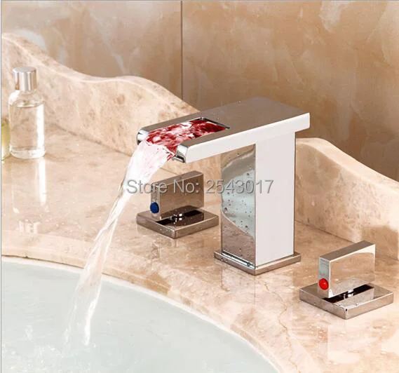 Высококачественный светодиодный смеситель для ванной комнаты с контролем