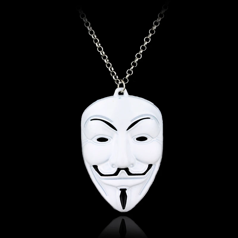 MQCHUN украшения на шею из V for Vendetta анонимная маска преувеличенный хакер маски