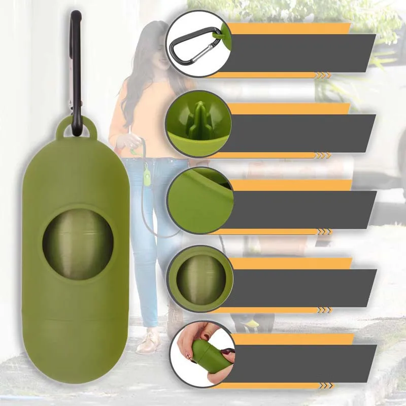 New Arrival 16 Pcs Classic Simple Pet Dog Poop Bag Dispenser High Quality Strong Durable Bags for Dogs Outdoor Portable 10A | Дом и сад