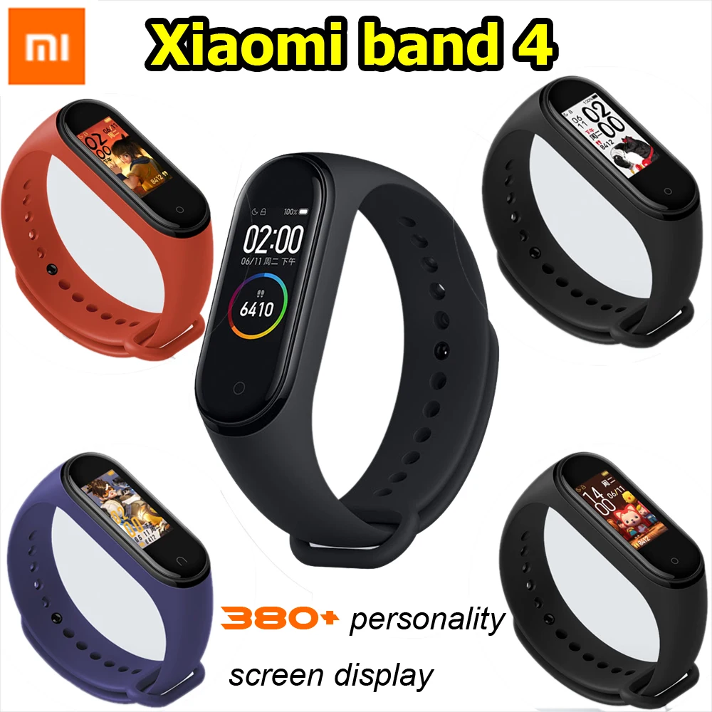 Фитнес браслет Xiaomi Mi Band 4 Bluetooth 5 0 цветной сенсорный экран AMOLED|Смарт-браслеты| |