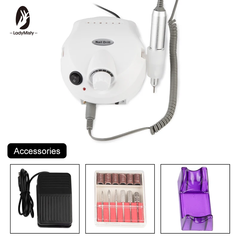 LadyMisty электрическая дрель для ногтей 30000 об./мин. маникюра педикюра сверлильный