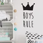 Виниловая настенная наклейка yoyoyoyu с изображением короны, мальчиков, для детской комнаты, домашние обои, наклейки FD386