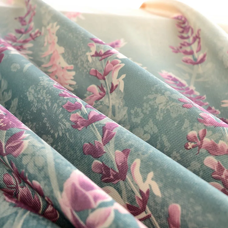 Modern American Simple Lavender Printing Curtains for Living Dining Room Bedroom. | Дом и сад