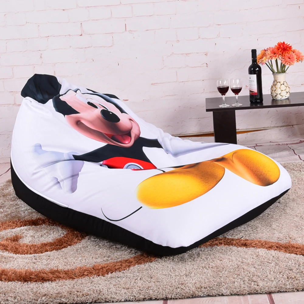 LEVMOON Beanbag диван стул мышь печать сиденье zac комфорт мешок Bean кровать крышка без