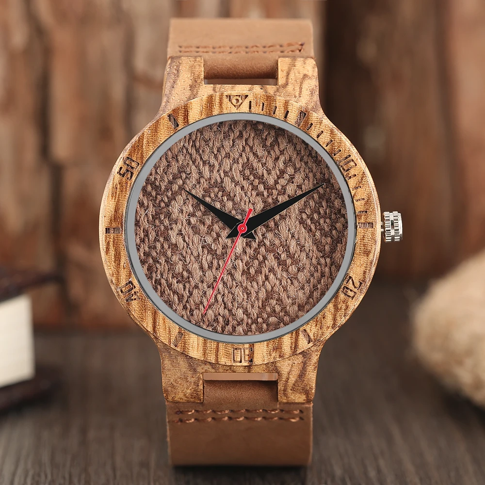 Часы наручные мужские с деревянным ремешком модные брендовые минималистичные