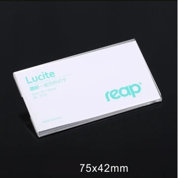7307 75X42mm Акриловый держатель Pin-on для идентификационной Карты, идентификационная табличка для удостоверения личности, бирка для удостоверения личности, защитные значки, пластиковые значки для Конференции, значок на держателе - Цвет: 7307 75X42mm