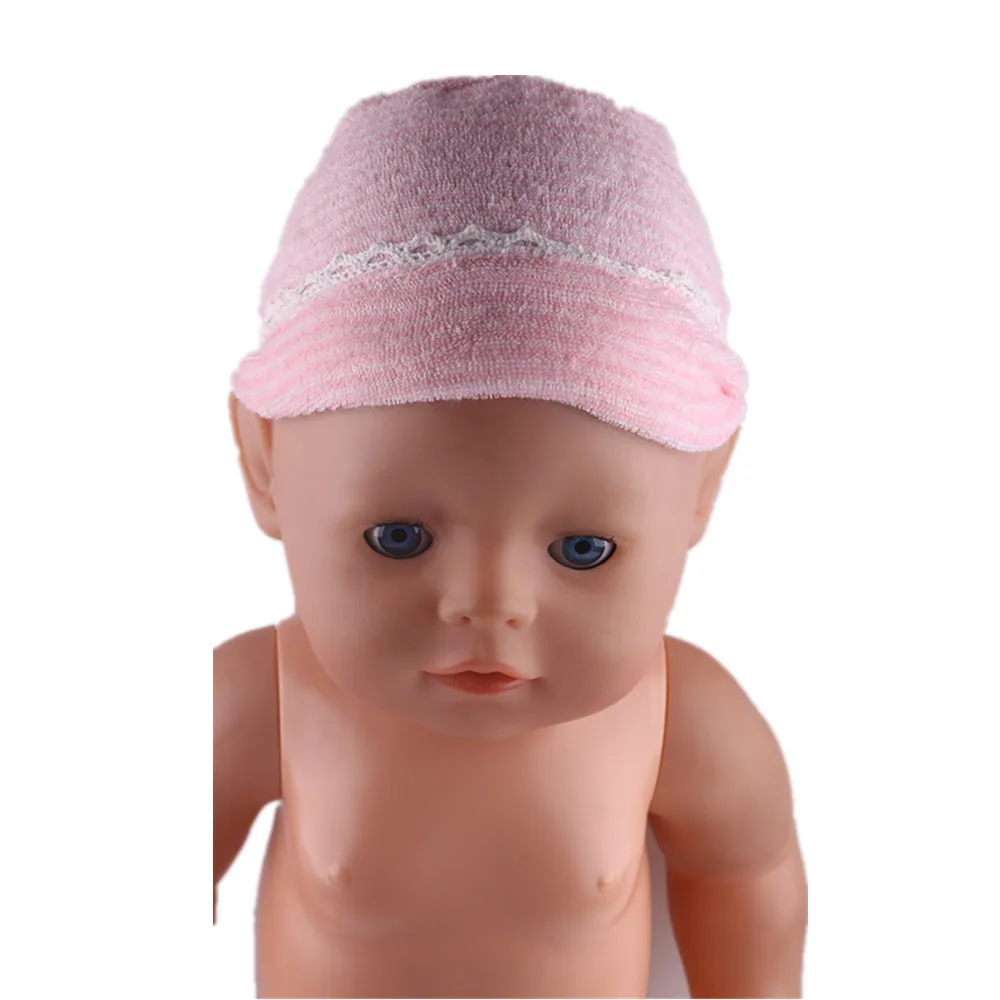 Розовая шапка и шляпа Одежда для куклы подходит 18 &quotамериканской 43 см одежда