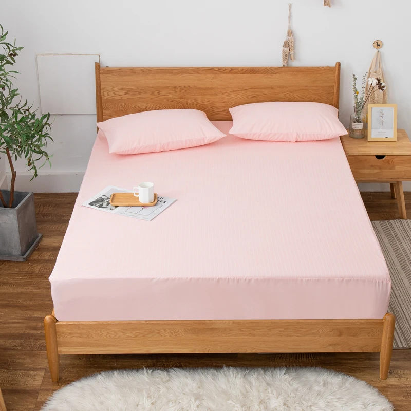 100% хлопок белая водонепроницаемая ткань резиновая простыня для кровати простыни